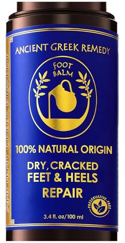 Organic Foot Balm for Dry Cracked Feet and Heels, Made of Olive, Almond, Sunflower, Lavender and Vitamin E Oil. Natural Foot Cream Moisturizer for Dry Skin, Best Foot Care for Women and Men 3.4 Oz in Saudi Arabia