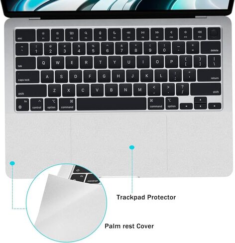غطاء راحة اليد لجهاز الكمبيوتر المحمول 2026 MacBook Neo 13 بوصة مع شريحة A18 Pro A3404، ملحقات MacBook Neo غطاء واقي للمعصم مقاوم للخدش (فضي) in Kuwait