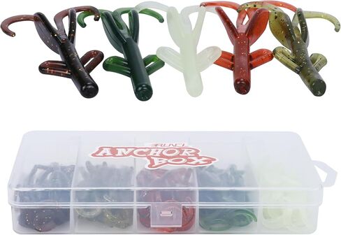 RUNCL Probite Craw Baits, Creature Baits, 15/20/25pcs Bass Fishing Lures 4.2in - Realistic Movement, Hyper-Action Pinchers, Weedless Design, Deep Ribs, Proven Colors - Soft Fishing Lures Baits in Kuwait