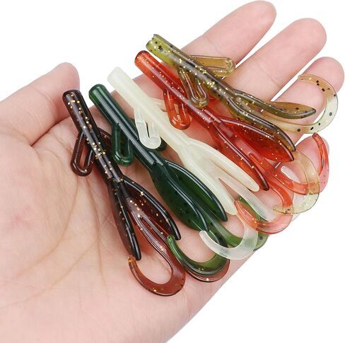 RUNCL Probite Craw Baits, Creature Baits, 15/20/25pcs Bass Fishing Lures 4.2in - Realistic Movement, Hyper-Action Pinchers, Weedless Design, Deep Ribs, Proven Colors - Soft Fishing Lures Baits in Kuwait