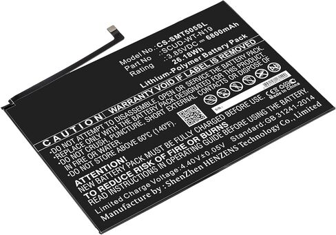 ALLC Replacement Battery for Samsung Galaxy Tab A7 10.4 2020/SM-T500/SM-T505,PN:SCUD-WT-N19,6800mAh in Kuwait