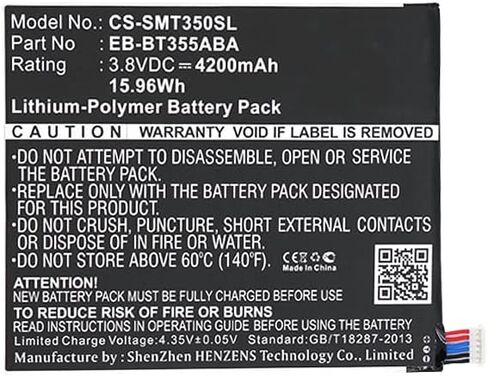 ALLC Replacement Battery for Samsung Galaxy Tab A 8.0/Galaxy Tab A 8.0 SM-T350/SM-P350/SM-T350,PN:EB-BT355ABA,4200mAh in Kuwait