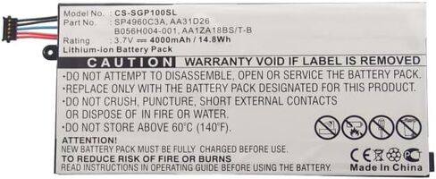 ALLC Replacement Battery for Samsung AA1ZA18BS/T-B,AA31D26,B056H004-001,SP4960C3A,PN:AA1ZA18BS/T-B,AA31D26,B056H004-001,SP4960C3A,4000mAh in Kuwait