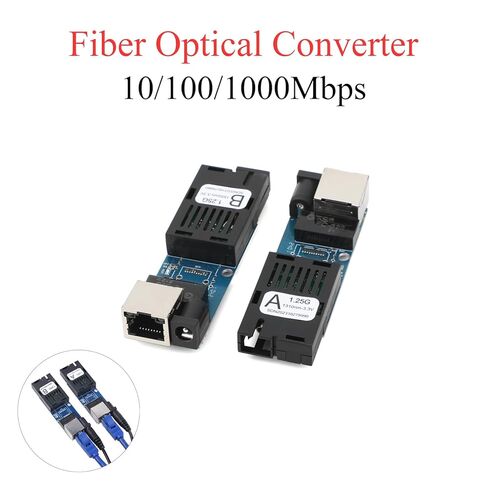 1Pair Mini Gigabit Fiber Optical Media Converter, 10/100/1000Mbps Auto-Negotiation, Single Mode 3Km, SC/UPC；SC/APC Port, 1.25G Fiber Speed, 1550nm Wavelength in Kuwait
