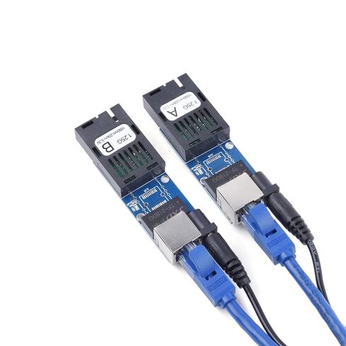 1Pair Mini Gigabit Fiber Optical Media Converter, 10/100/1000Mbps Auto-Negotiation, Single Mode 3Km, SC/UPC；SC/APC Port, 1.25G Fiber Speed, 1550nm Wavelength in Kuwait