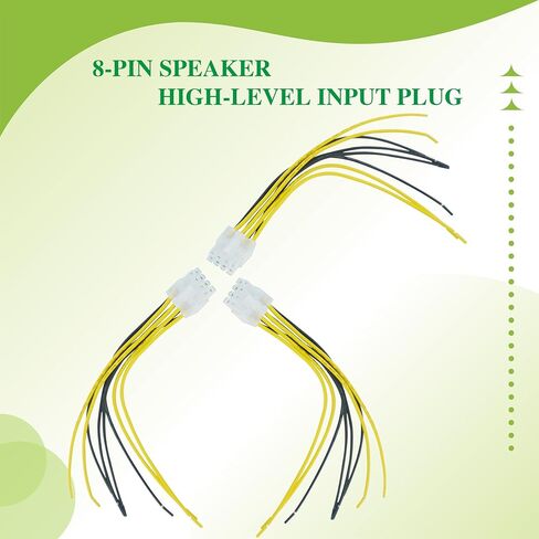 8-pin Speaker high-Level Input Plug, Suitable for Alpine Amplifier MRV MRP V12 V-Power Flex 8-pin Speaker high-Level Input Plug 1 Pair in Kuwait