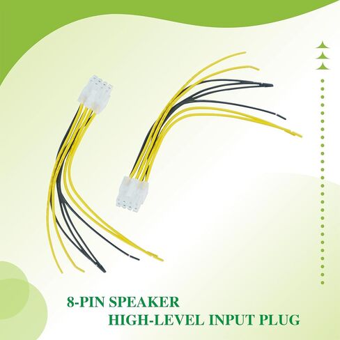 8-pin Speaker high-Level Input Plug, Suitable for Alpine Amplifier MRV MRP V12 V-Power Flex 8-pin Speaker high-Level Input Plug 1 Pair in Kuwait