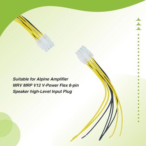 8-pin Speaker high-Level Input Plug, Suitable for Alpine Amplifier MRV MRP V12 V-Power Flex 8-pin Speaker high-Level Input Plug 1 Pair in Kuwait