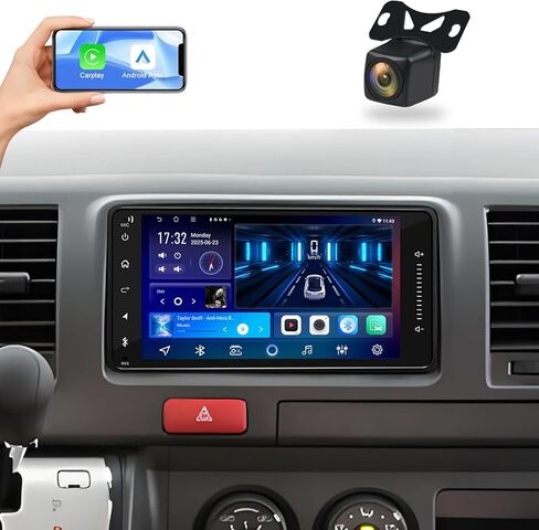 4+64G Car Stereo for Toyota Hiace 2004-2019, Android 15 Car Radio with 7 Inch QLED Touchscreen Wireless CarPlay & Android Auto, GPS Navigation, Bluetooth 5.4, FM/AM/RDS Radio and Backup Camera in Kuwait