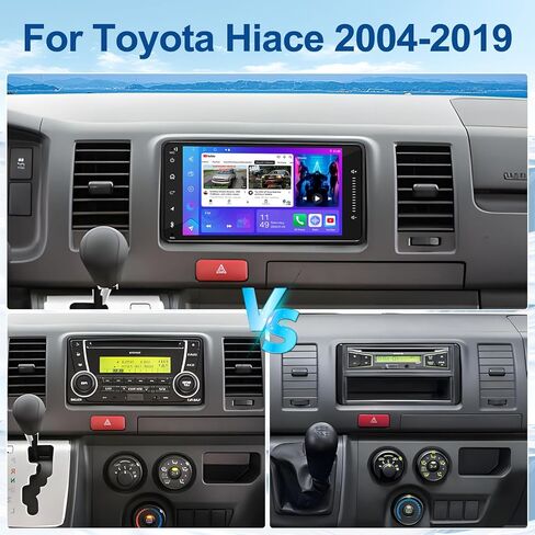 4+64G Car Stereo for Toyota Hiace 2004-2019, Android 15 Car Radio with 7 Inch QLED Touchscreen Wireless CarPlay & Android Auto, GPS Navigation, Bluetooth 5.4, FM/AM/RDS Radio and Backup Camera in Kuwait