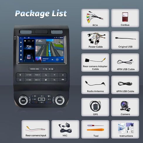 ترقية راديو 9 بوصة لسيارة Ford Expedition 2018 2019 2020 2021، 8Core Android 13 Expedition ثلاثي المناطق للتحكم في المناخ مع CarPlay Android Auto DSP GPS AM FM GPS 1080P كاميرا احتياطية 4+64G in Kuwait