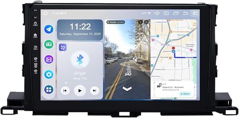 Roadanvi X14 6G+128G 10.2 بوصة راديو السيارة لتويوتا هايلاندر 2015-2019 Carplay Android Auto Head Unit سيارة ستيريو واي فاي 4G LTE نظام تحديد المواقع والملاحة 1280x720 QLED شاشة تعمل باللمس in Kuwait
