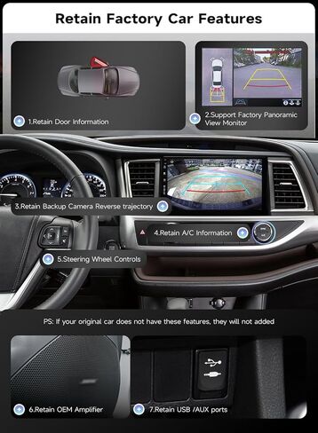 Roadanvi X14 6G+128G 10.2 بوصة راديو السيارة لتويوتا هايلاندر 2015-2019 Carplay Android Auto Head Unit سيارة ستيريو واي فاي 4G LTE نظام تحديد المواقع والملاحة 1280x720 QLED شاشة تعمل باللمس in Kuwait