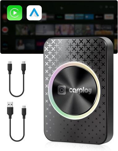 4GB+ 32GB Wireless CarPlay & Android Auto Adapter AI Box, Turn Car Screen into TV (Stream Netflix/YouTube), Plug & Play Magic Video Dongle, Support TF Card, Bluetooth 5.1 + WiFi Connectivity in Kuwait