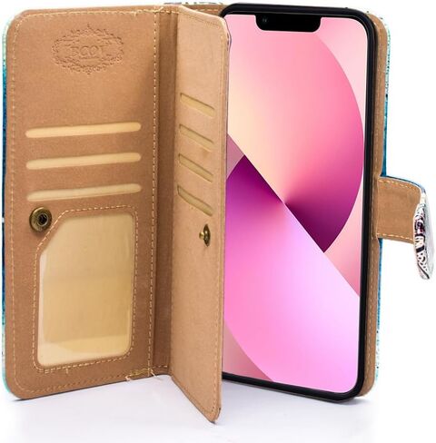 حافظة Bcov لهاتف iPhone 17e/iPhone 16e، حافظة هاتف جلدية متعددة الوظائف على شكل بومة ملونة وزهرة ماندالا، غطاء قلاب مع فتحات بطاقات متعددة وحزام معصم للجيب لهاتف iPhone 17e/iPhone 16e in Kuwait