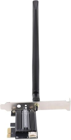 Pomya WiFi 6E PCIe WiFi Card 4174Mbps Tri Band (2.4G/5G/6G) with Bluetooth 5.2, Wireless Network Adapter for Desktop PC, PCIe x1 x4 x8 x16 (Extension Cable Antenna) in Kuwait