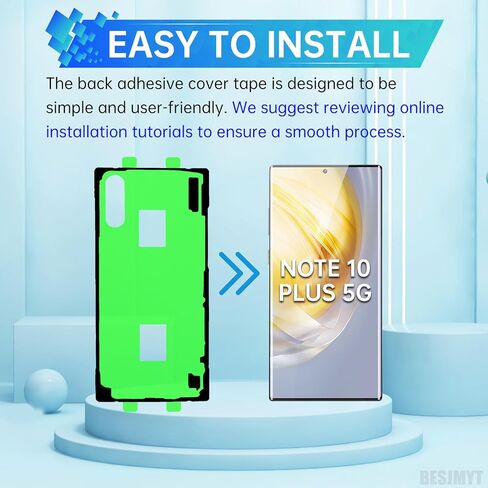 3PCS Battery Door Cover Adhesive Tape for Samsung Galaxy Note 10 Plus 5G Back Cover Sticker Adhesive Tape Glue Replacement for galaxynote 10 Plus 5g SM-N976U in Kuwait