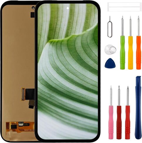 بديل شاشة OLED الرقمية الجديدة لجهاز Pixel 9A GXQ96، GTF7P، G3Y12 6.3 بوصة استبدال مجموعة محول الأرقام لشاشة تعمل باللمس مع مجموعة أدوات إصلاح مطورة - أسود in Kuwait
