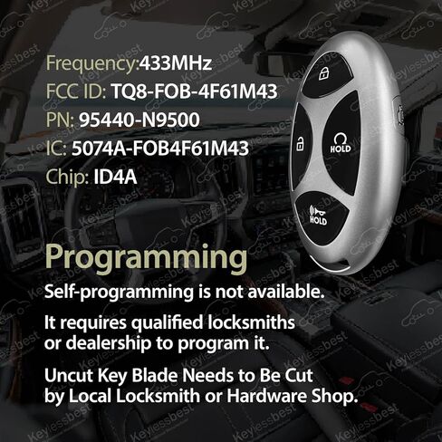 استبدال ل 2024 2025 2026 هيونداي توكسون مفتاح فوب التحكم عن بعد TQ8-FOB-4F61M43 5 أزرار 433 ميجا هرتز in Kuwait