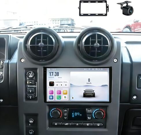 راديو ستيريو للسيارة 4+64 جيجابايت Android 15 لسيارة Hummer H2 2003-2007 مع CarPlay Android Auto، 9 بوصة ما بعد البيع ترقية نظام تحديد المواقع العالمي (GPS) مع شبكة WiFi مدمجة، بلوتوث، 32 نطاق DSP، SWC، كاميرا احتياطية in Kuwait