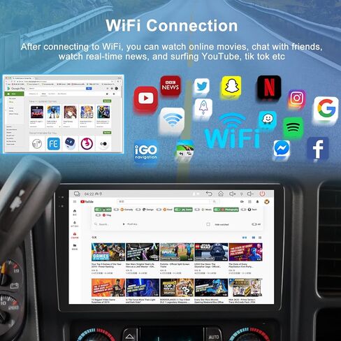 راديو ستيريو للسيارة 4+64 جيجابايت Android 15 لسيارة Hummer H2 2003-2007 مع CarPlay Android Auto، 9 بوصة ما بعد البيع ترقية نظام تحديد المواقع العالمي (GPS) مع شبكة WiFi مدمجة، بلوتوث، 32 نطاق DSP، SWC، كاميرا احتياطية in Kuwait