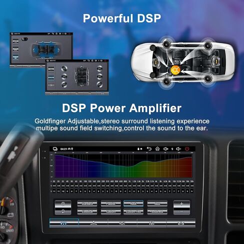 راديو ستيريو للسيارة 4+64 جيجابايت Android 15 لسيارة Hummer H2 2003-2007 مع CarPlay Android Auto، 9 بوصة ما بعد البيع ترقية نظام تحديد المواقع العالمي (GPS) مع شبكة WiFi مدمجة، بلوتوث، 32 نطاق DSP، SWC، كاميرا احتياطية in Kuwait