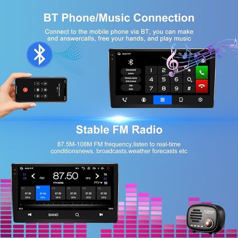 راديو ستيريو للسيارة 4+64 جيجابايت Android 15 لسيارة Hummer H2 2003-2007 مع CarPlay Android Auto، 9 بوصة ما بعد البيع ترقية نظام تحديد المواقع العالمي (GPS) مع شبكة WiFi مدمجة، بلوتوث، 32 نطاق DSP، SWC، كاميرا احتياطية in Kuwait