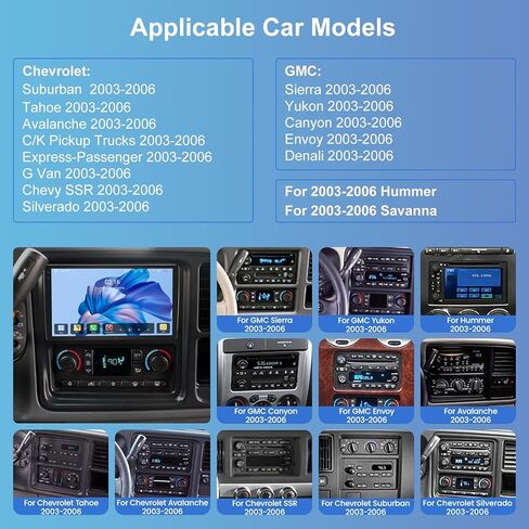راديو ستيريو للسيارة 4+64 جيجابايت Android 15 لسيارة Hummer H2 2003-2007 مع CarPlay Android Auto، 9 بوصة ما بعد البيع ترقية نظام تحديد المواقع العالمي (GPS) مع شبكة WiFi مدمجة، بلوتوث، 32 نطاق DSP، SWC، كاميرا احتياطية in Kuwait