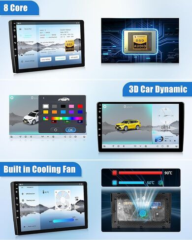 SIXWIN 8 Core Qualcomm Android Car Stereo for Ford Fusion Mondeo 2013-2019 شاشة لمس 9 بوصة مع CarPlay Android Auto 4G+64G بلوتوث مروحة تبريد توقعات الطقس تصميم واجهة المستخدم صوت ذكي in Kuwait