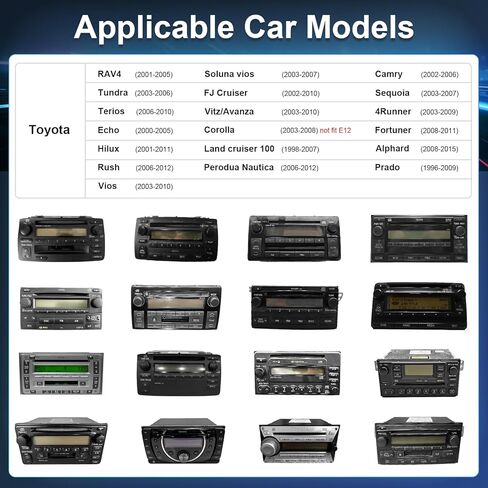 Leadfan Android Car Stereo for Toyota 4Runner 2003-2009 Tundra 2003-2006 Sequoia 2003-2007 راديو مع CarPlay وAndroid Auto، شاشة 7 بوصة لـ 4Runner مع كاميرا احتياطية GPS FM بلوتوث in Kuwait