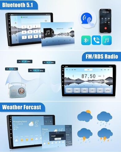 SIXWIN 8 Core Qualcomm Android Car Stereo for Ford Fusion Mondeo 2013-2019 شاشة لمس 9 بوصة مع CarPlay Android Auto 4G+64G بلوتوث مروحة تبريد توقعات الطقس تصميم واجهة المستخدم صوت ذكي in Kuwait