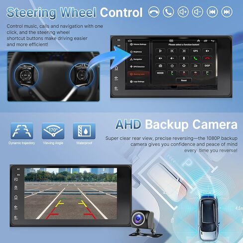 Leadfan Android Car Stereo for Toyota 4Runner 2003-2009 Tundra 2003-2006 Sequoia 2003-2007 راديو مع CarPlay وAndroid Auto، شاشة 7 بوصة لـ 4Runner مع كاميرا احتياطية GPS FM بلوتوث in Kuwait