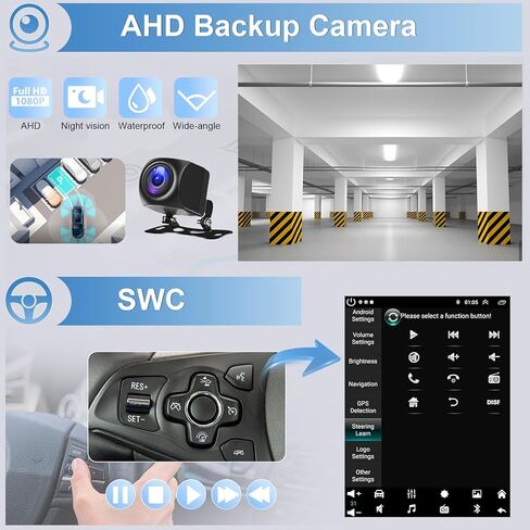 ستيريو سيارة 9.7 بوصة لسيارة Ford F-150 2004 2005 2006 2007 2008 مع Carplay/Android Auto، وحدة راديو ستيريو للسيارة بشاشة تعمل باللمس مع بلوتوث SWC GPS WiFi BT FM RDS AM DSP كاميرا خلفية in Kuwait