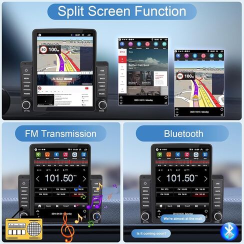 ستيريو سيارة 9.7 بوصة لسيارة Ford F-150 2004 2005 2006 2007 2008 مع Carplay/Android Auto، وحدة راديو ستيريو للسيارة بشاشة تعمل باللمس مع بلوتوث SWC GPS WiFi BT FM RDS AM DSP كاميرا خلفية in Kuwait