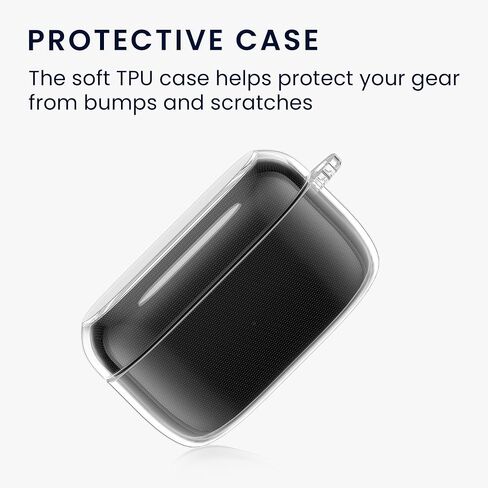 kwmobile Earphones Case for Technics EAH-AZ100 Case - Clear TPU Silicone Earbuds Cover - Transparent in Kuwait