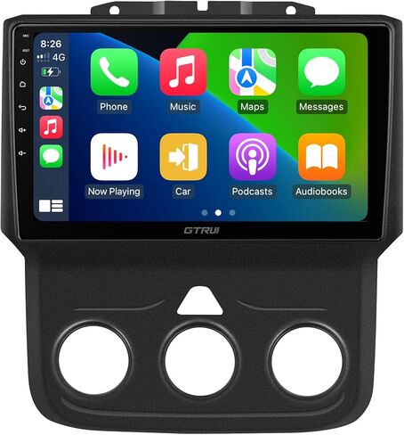 8-Core 9 Inch QLED Car Stereo for Dodge RAM 1500 2500 3500 2013-2018, 4+64GB Android Auto Wireless Apple CarPlay, 5G WiFi Bluetooth GPS Navigation Upgrade Radio in Kuwait