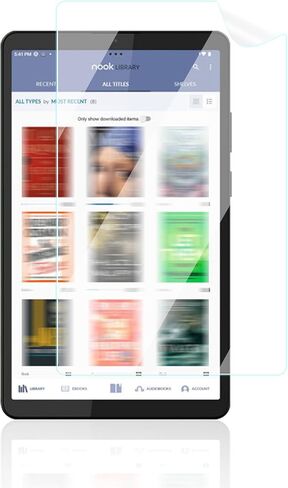 واقي شاشة للكمبيوتر اللوحي NOOK للقراءة مقاس 8.7 بوصات، غشاء نانو مقاوم للخدش عالي الدقة، شفاف عالي الدقة، خالٍ من الفقاعات مع مجموعة تركيب سهلة، عبوة واحدة in Kuwait