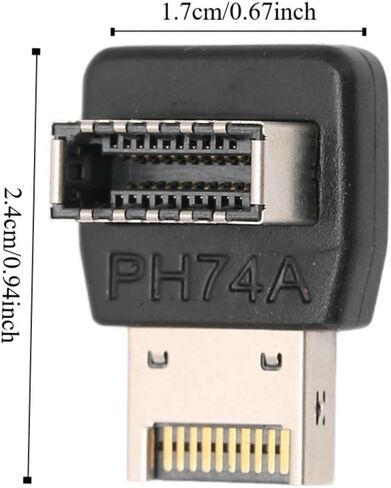 محول USB من النوع E ذو الزاوية اليمنى - محول اللوحة الأم USB 3.1 بمرفق توجيه 90 درجة لأسلاك الكمبيوتر، ونقل البيانات بسرعة 10 جيجابت في الثانية in Kuwait