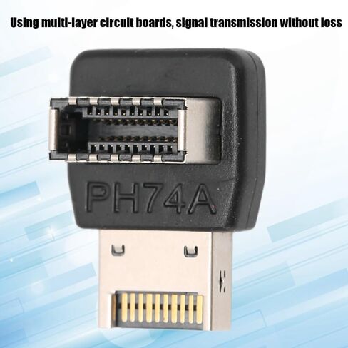 محول USB من النوع E ذو الزاوية اليمنى - محول اللوحة الأم USB 3.1 بمرفق توجيه 90 درجة لأسلاك الكمبيوتر، ونقل البيانات بسرعة 10 جيجابت في الثانية in Kuwait