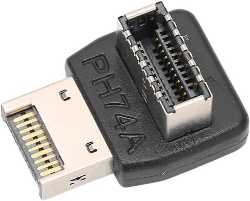 محول USB من النوع E ذو الزاوية اليمنى - محول اللوحة الأم USB 3.1 بمرفق توجيه 90 درجة لأسلاك الكمبيوتر، ونقل البيانات بسرعة 10 جيجابت في الثانية in Kuwait