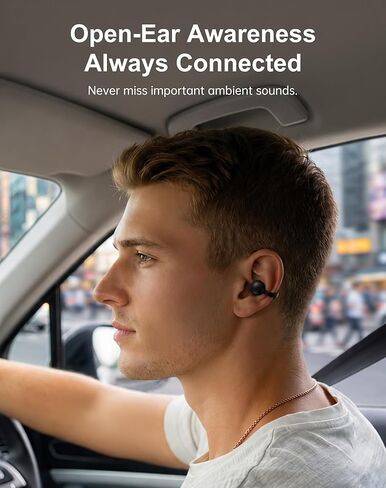 Kinglucky Clip On Earbuds, Slim & Comfort Open Ear Headphones for Sports Running Workout, 4.1g Ultra Light Comfort Fit for Small Ears, ENC Clear Calls, IPX6 Waterproof, Bluetooth 6.0, 50H Playtime in Saudi Arabia