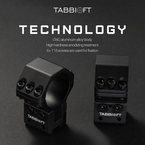 tabbioft Scope Rings for 30mm Tube, Adjustable Center Height 1.36"-1.63" for 11mm Dovetail Rails for Hunting & Outdoor in Kuwait