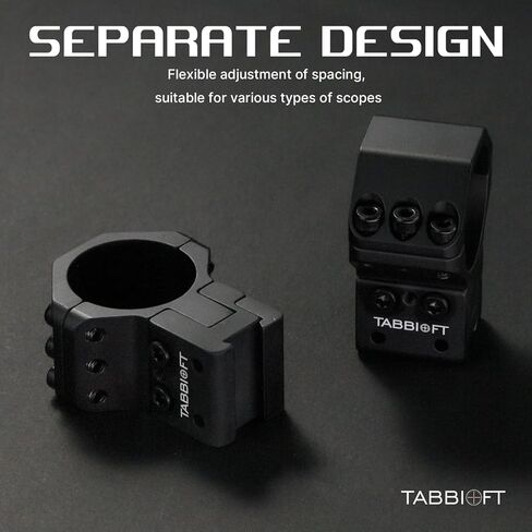 tabbioft Scope Rings for 30mm Tube, Adjustable Center Height 1.36"-1.63" for 11mm Dovetail Rails for Hunting & Outdoor in Kuwait