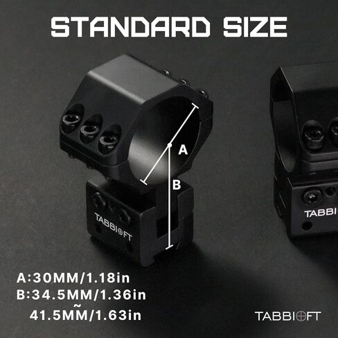 tabbioft Scope Rings for 30mm Tube, Adjustable Center Height 1.36"-1.63" for 11mm Dovetail Rails for Hunting & Outdoor in Kuwait