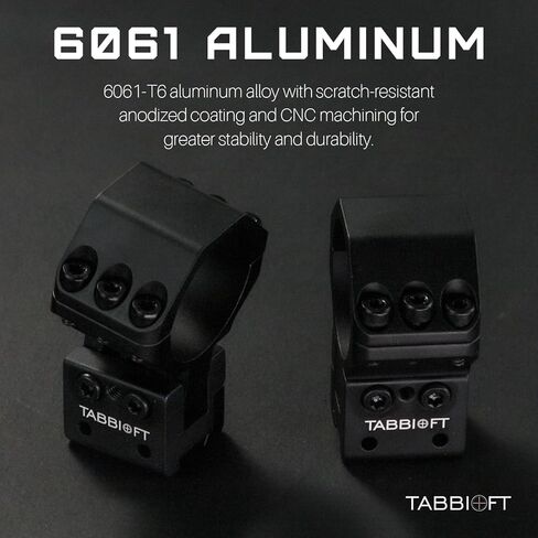 tabbioft Scope Rings for 30mm Tube, Adjustable Center Height 1.36"-1.63" for 11mm Dovetail Rails for Hunting & Outdoor in Kuwait