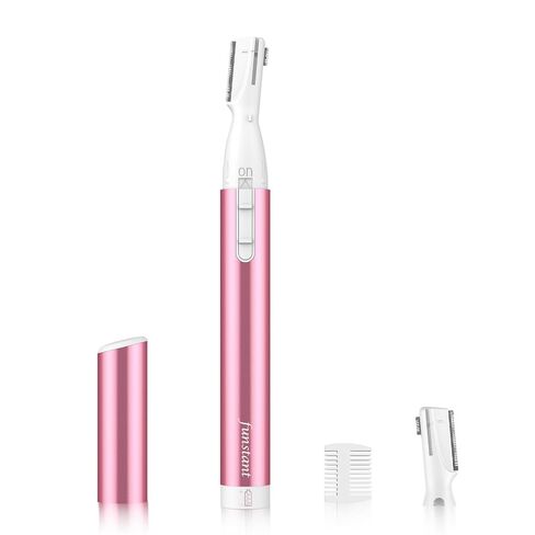 Upgraded Eyebrow Trimmer, Funstant Precision Electric Eyebrow Razor for Women Battery-Operated Facial Hair Remover with Comb No Pulling Sensation Painless for Face Chin Neck, Upper-Lip, Peach-Fuzz in Kuwait