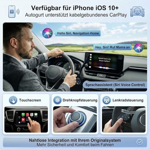 محول CarPlay اللاسلكي لأجهزة iPhone وAndroid، تحويل CarPlay سلكي إلى لاسلكي، دعم Apple CarPlay وAndroid التلقائي، توصيل وتشغيل دونجل USB/USB-C، اتصال تلقائي سريع، بدون تأخير in Kuwait