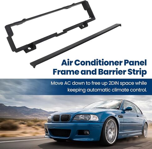 مجموعة نقل مكيف الهواء BMW E46 من Motoparty لتحويل الناقل الوظيفي لمحول الراديو 2DIN مع إطار لوحة مركزية وشريط حاجز (تيار متردد تلقائي فقط) in Kuwait