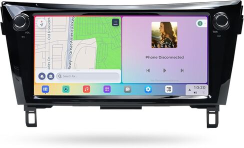 ستيريو سيارة 8 + 256 جيجابايت لسيارة Nissan Rogue X-Trail Qashqai 2014-2020، راديو شاشة 10.33 بوصة، مع Carplay وAndroid Auto، Vivid 13، نظام تحديد المواقع العالمي (GPS)، 4GLTE/5G WiFi in Kuwait