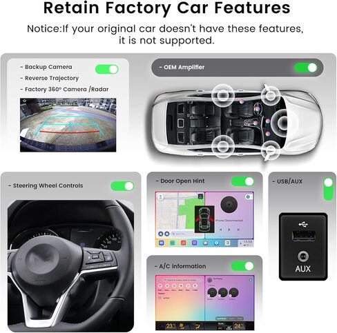 ستيريو سيارة 8 + 256 جيجابايت لسيارة Nissan Rogue X-Trail Qashqai 2014-2020، راديو شاشة 10.33 بوصة، مع Carplay وAndroid Auto، Vivid 13، نظام تحديد المواقع العالمي (GPS)، 4GLTE/5G WiFi in Kuwait